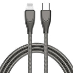 ADC-009 USB-C / Type-C to 8핀 아연 합금 호스 고속 충전 데이터 케이블, 케이블 길이: 1m, USB-C / Type-C to 8핀