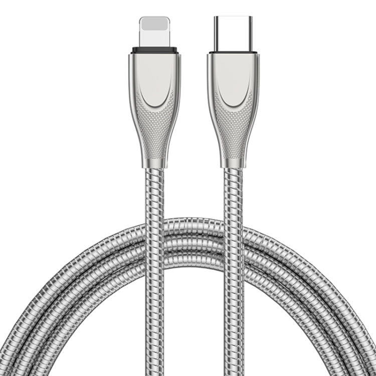 ADC-009 USB-C / Type-C to 8핀 아연 합금 호스 고속 충전 데이터 케이블, 케이블 길이: 1m, USB-C / Type-C to 8핀