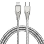 ADC-009 USB-C / Type-C to 8핀 아연 합금 호스 고속 충전 데이터 케이블, 케이블 길이: 1m, USB-C / Type-C to 8핀