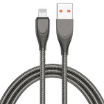 ADC-009 USB to 8핀 아연 합금 호스 고속 충전 데이터 케이블, 케이블 길이: 1m, USB to 8핀