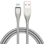 ADC-009 USB to 8핀 아연 합금 호스 고속 충전 데이터 케이블, 케이블 길이: 1m, USB to 8핀