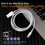 IVON CA19 2.4A USB to 8핀 아이폰, 아이패드용 고속 충전 데이터 케이블, 길이: 1m