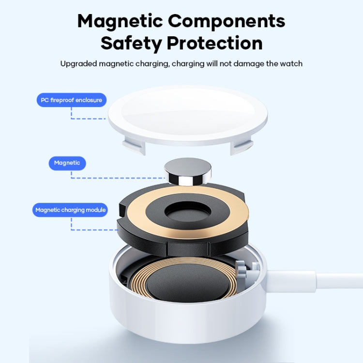 3 in 1 USB-C / 타입-C to 8핀 + USB-C / 타입-C + 자석 시계 무선 충전 데이터 케이블, 케이블 길이: 1.2m, 3 in 1