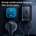 WK WP-U149 20W USB+USB-C/타입-C 듀얼 포트 투명 충전기, 사양: 미국 플러그