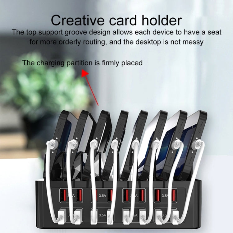 YFY-A55 150W 16포트 USB 스마트 충전 스테이션, 휴대폰 및 태블릿 거치대 포함, 미국 플러그, YFY-A55