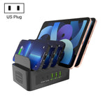 YFY-A54 100W USB + 타입-C 5포트 스마트 충전 스테이션, 휴대폰 및 태블릿 거치대 포함, 미국 플러그, YFY-A54