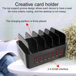 YFY-A54 100W USB + 타입-C 5포트 스마트 충전 스테이션, 휴대폰 및 태블릿 거치대 포함, 미국 플러그, YFY-A54