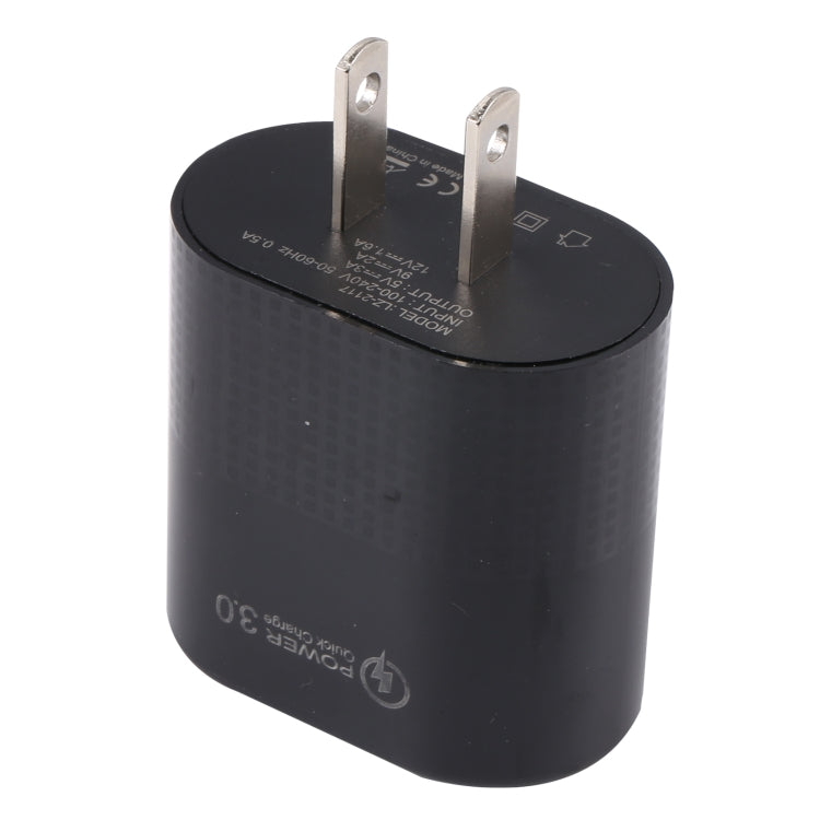 LZ-2117 18W QC3.0 3.1A USB 고속 충전기, 미국 플러그, 미국 플러그