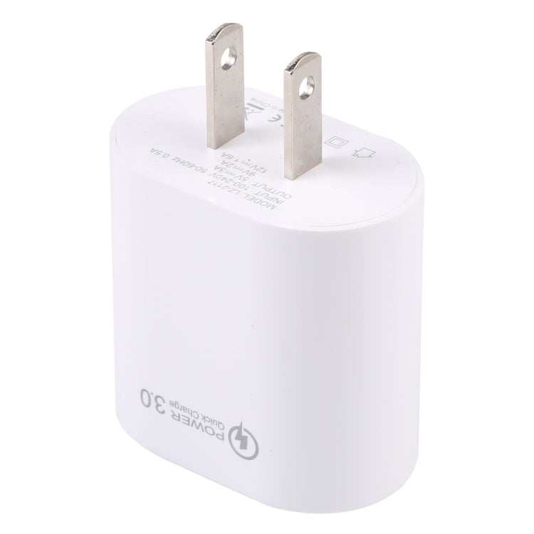 LZ-2117 18W QC3.0 3.1A USB 고속 충전기, 미국 플러그, 미국 플러그