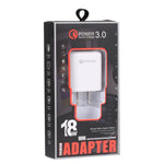 LZ-2117 18W QC3.0 3.1A USB 고속 충전기, 미국 플러그, 미국 플러그