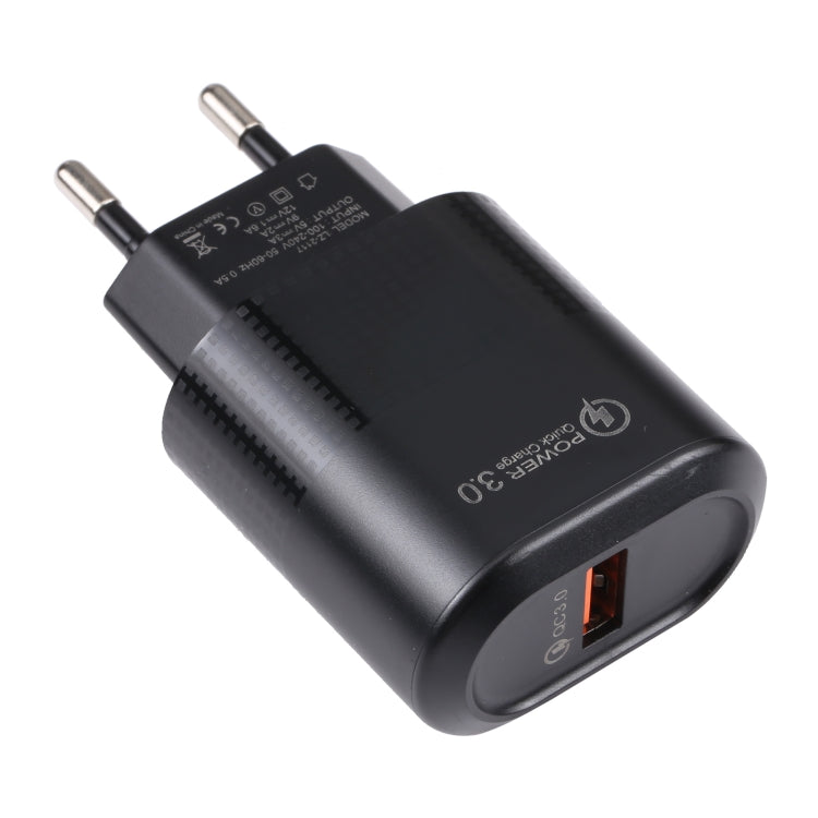 LZ-2117 18W QC3.0 3.1A USB 고속 충전기, EU 플러그, EU 플러그