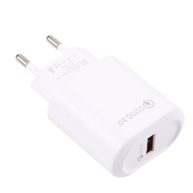 LZ-2117 18W QC3.0 3.1A USB 고속 충전기, EU 플러그, EU 플러그
