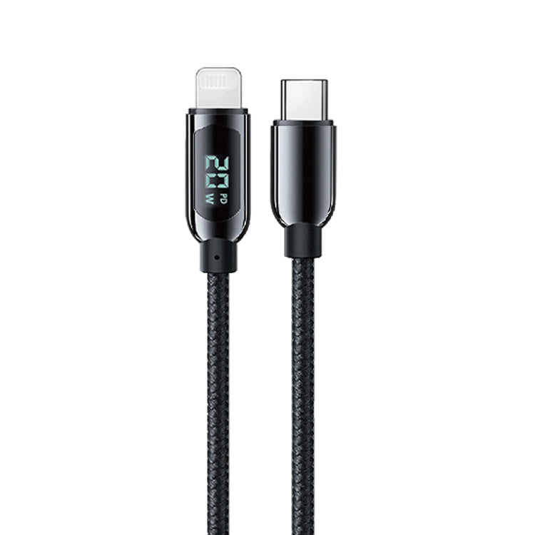 Mutural Li-CC001 1.2m PD20W 디지털 디스플레이 USB-C / Type-C to 8 핀 충전 데이터 케이블, Type-C to 8 핀