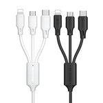 WK WDC-103 3A 3 in 1 8핀 + 마이크로 USB + 타입-C / USB-C 풀스피드 프로 충전 데이터 케이블, 길이: 1.15m