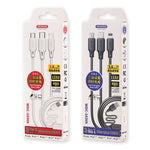 WK WDC-103 3A 3 in 1 8핀 + 마이크로 USB + 타입-C / USB-C 풀스피드 프로 충전 데이터 케이블, 길이: 1.15m