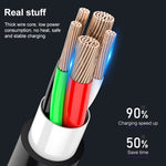 WK WDC-103 3A 3 in 1 8핀 + 마이크로 USB + 타입-C / USB-C 풀스피드 프로 충전 데이터 케이블, 길이: 1.15m