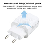 T087 20W USB-C / 타입-C + USB 포트 고속 충전 여행용 충전기, EU 플러그, EU 플러그