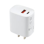 U087 20W USB-C / 타입-C + USB 포트 고속 충전 여행용 충전기, 미국 플러그, 미국 플러그