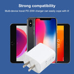 U087 20W USB-C / 타입-C + USB 포트 고속 충전 여행용 충전기, 미국 플러그, 미국 플러그