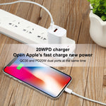 U087 20W USB-C / 타입-C + USB 포트 고속 충전 여행용 충전기, 미국 플러그, 미국 플러그