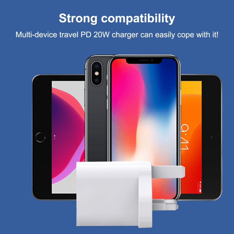 E087 20W USB-C / 타입-C + USB 포트 고속 충전 여행용 충전기, 영국 플러그, 영국 플러그