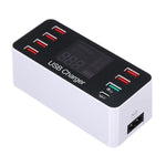 A9 Plus (글로벌 버전) 다기능 AC 100V~240V 8포트 USB 디지털 디스플레이 LCD 분리형 충전 스테이션 스마트 충전기 무선 충전 지원, QC3.0 지원, A9 Plus (글로벌 버전)
