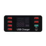 A9 Plus (글로벌 버전) 다기능 AC 100V~240V 8포트 USB 디지털 디스플레이 LCD 분리형 충전 스테이션 스마트 충전기 무선 충전 지원, QC3.0 지원, A9 Plus (글로벌 버전)