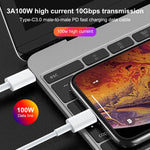 100W USB-C / Type-C to 8핀 고속 충전 데이터 케이블, 길이: 2m, 2m Type-C to 8핀
