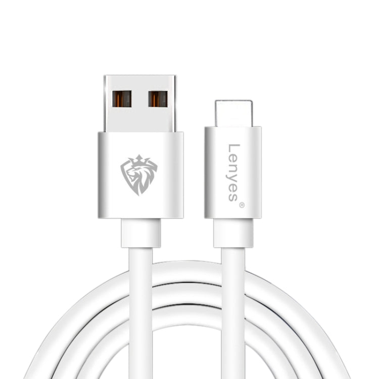 Lenyes LC701 1.5m 2.4A 출력 USB to 8핀 PVC 데이터 동기화 고속 충전 케이블, 1.5m 8핀