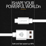 Lenyes LC701 1.5m 2.4A 출력 USB to 8핀 PVC 데이터 동기화 고속 충전 케이블, 1.5m 8핀