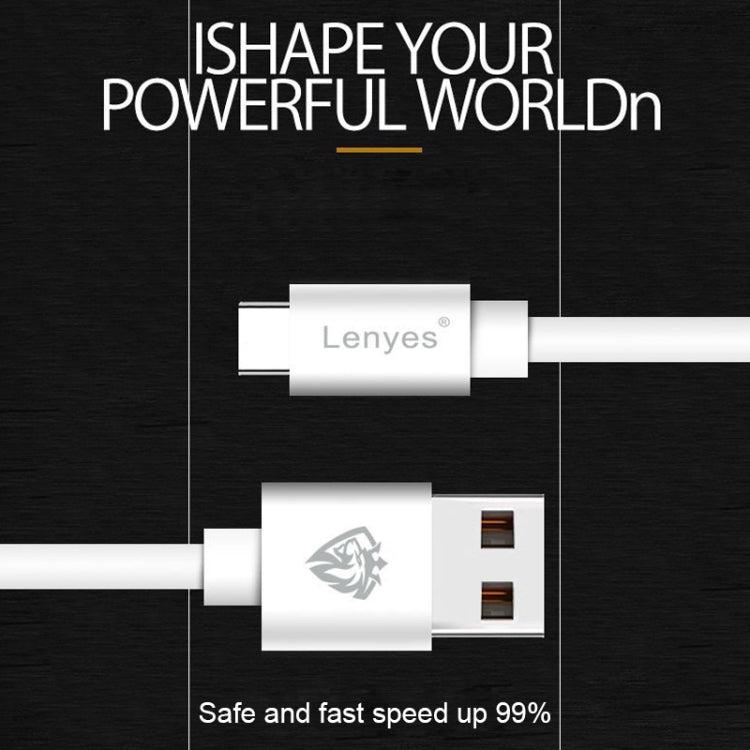 Lenyes LC701 1.5m 2.4A 출력 USB to 8핀 PVC 데이터 동기화 고속 충전 케이블, 1.5m 8핀