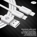 Lenyes LC701 1.5m 2.4A 출력 USB to 8핀 PVC 데이터 동기화 고속 충전 케이블, 1.5m 8핀