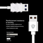 Lenyes LC701 1.5m 2.4A 출력 USB to 8핀 PVC 데이터 동기화 고속 충전 케이블, 1.5m 8핀