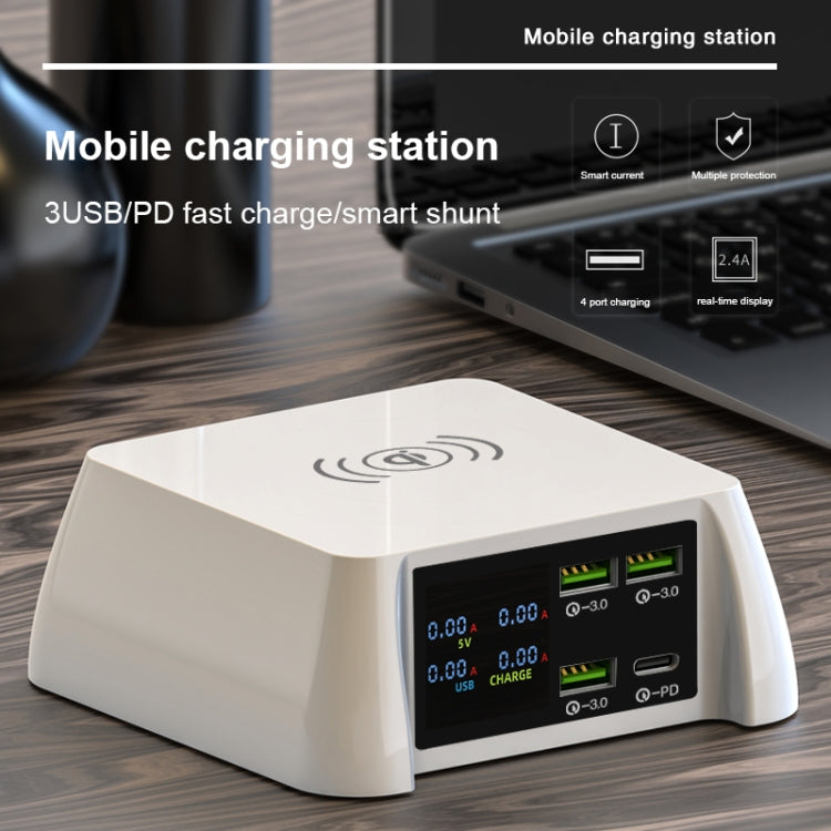 F96 100W USB x3 + PD 다기능 스마트 무선 충전 스테이션