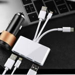 5 in 1 8핀 + Type-C / USB-C + USB + TF 카드 + SD 카드 다기능 카메라 리더 어댑터, 5 in 1