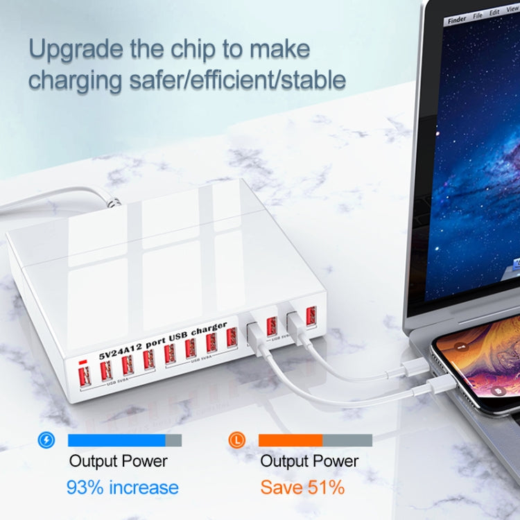 WLX-X6 120W 12 in 1 다기능 스마트 USB 충전 스테이션