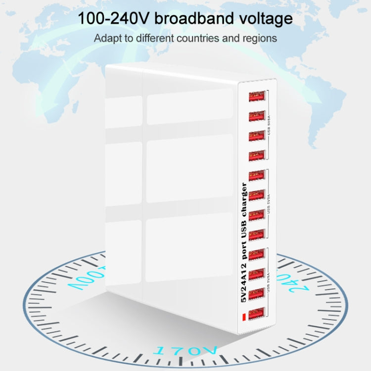 WLX-X6 120W 12 in 1 다기능 스마트 USB 충전 스테이션