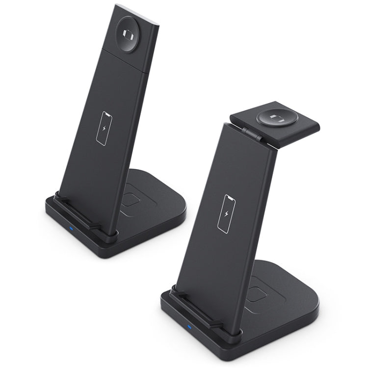 10W 3 in 1 QC 3.0 수직 다기능 무선 충전기 거치대 기능 포함, 휴대폰 / Apple Watch / AirPods용