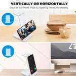 10W 3 in 1 QC 3.0 수직 다기능 무선 충전기 거치대 기능 포함, 휴대폰 / Apple Watch / AirPods용