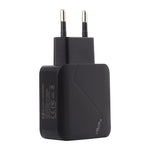 LZ-819A+C QC3.0 USB + PD 18W USB-C / 타입-C 인터페이스 여행용 충전기 표시등 포함, EU 플러그, EU 플러그