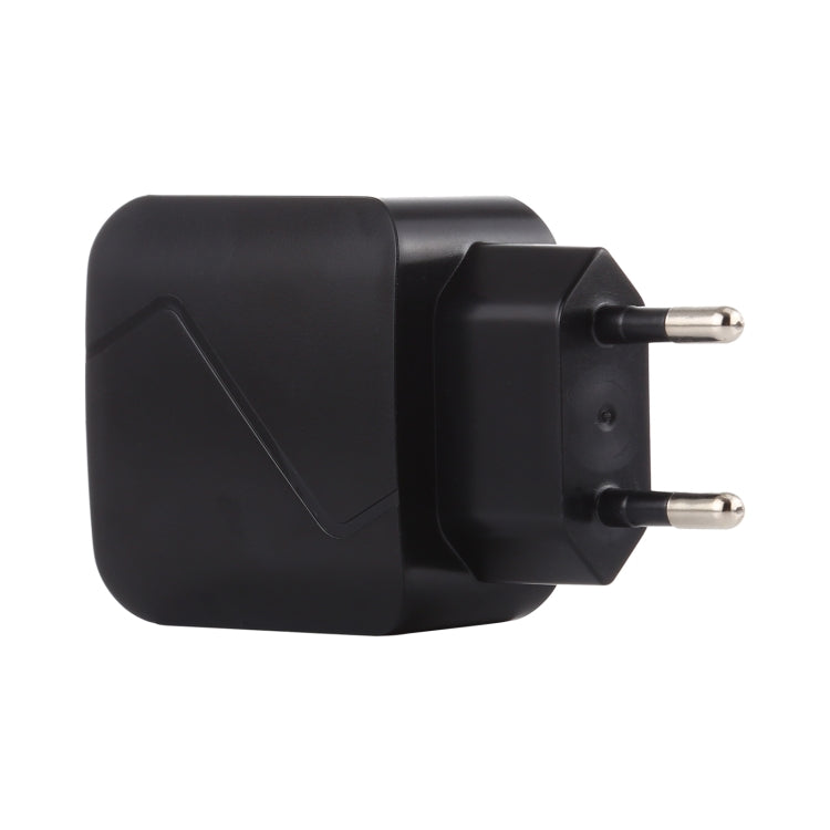 LZ-819A+C QC3.0 USB + PD 18W USB-C / 타입-C 인터페이스 여행용 충전기 표시등 포함, EU 플러그, EU 플러그