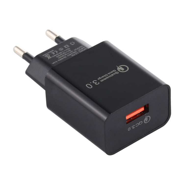 LZ-706 QC3.0 단일 USB 포트 여행용 충전기, EU 플러그
