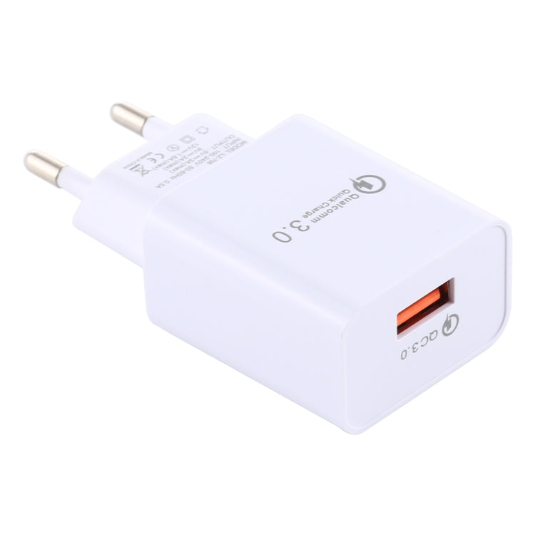 LZ-706 QC3.0 단일 USB 포트 여행용 충전기, EU 플러그