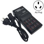 W-858 12A 12포트 USB 고속 충전 도크 데스크탑 스마트 충전기 AC100-240V, AU 플러그, AU 플러그