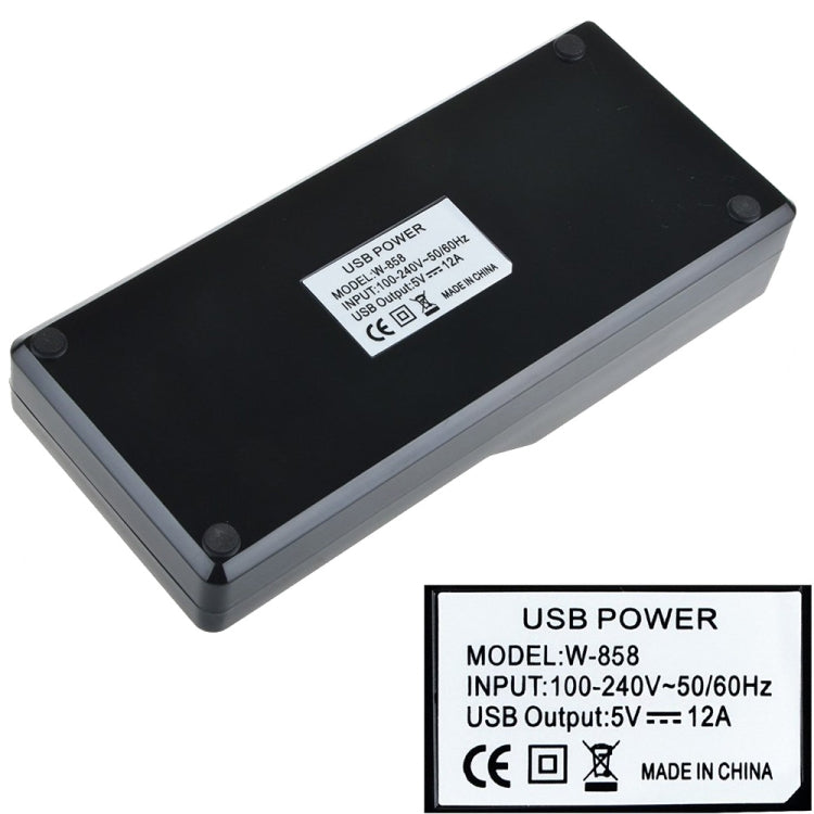 W-858 12A 12포트 USB 고속 충전 도크 데스크탑 스마트 충전기 AC100-240V, AU 플러그, AU 플러그
