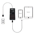 W-858 12A 12포트 USB 고속 충전 도크 데스크탑 스마트 충전기 AC100-240V, US 플러그, US 플러그
