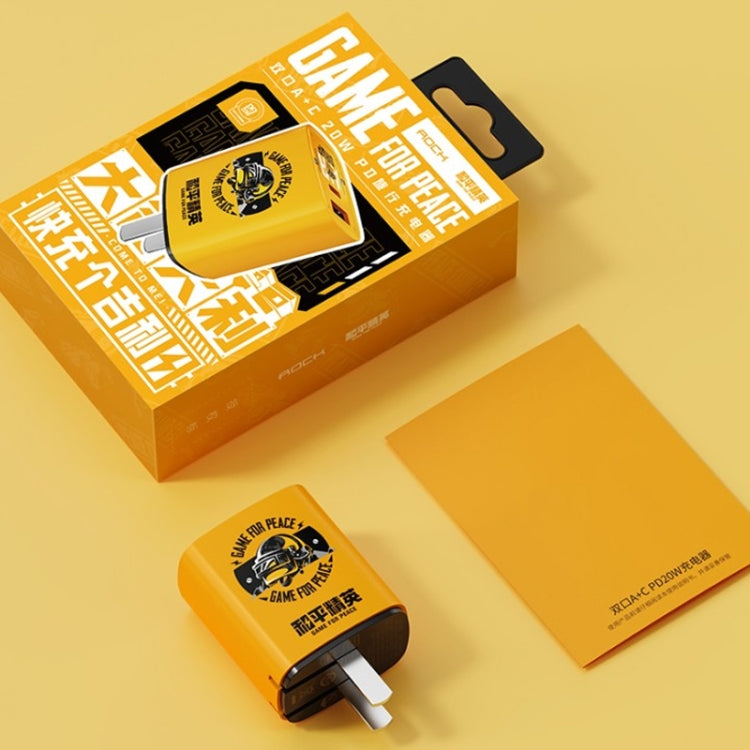 ROCK T42 PD 20W USB + 타입C / USB-C 듀얼 포트 고속 충전 여행용 충전기, 중국 플러그, 충전기
