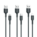 WK WDC-136 USB to 8핀 3A 고속 충전 데이터 케이블, USB to 8핀(검정), USB to 8핀(흰색)