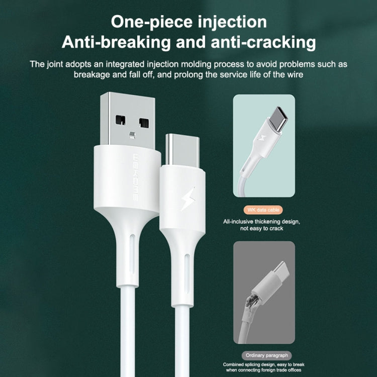 WK WDC-136 USB to 8핀 3A 고속 충전 데이터 케이블, USB to 8핀(검정), USB to 8핀(흰색)