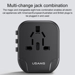 USAMS US-CC173 T55 12W 유니버설 멀티 플러그 여행용 충전기, US-CC173 T55